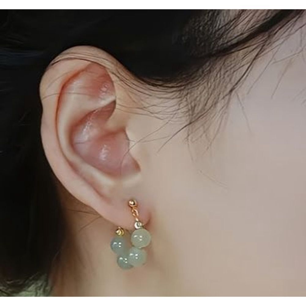 NWT Jade Hooped Earrings
